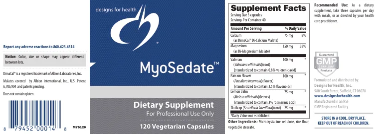 Label for MyoSedate