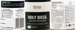 Label for Holy Basil Leaves Powder