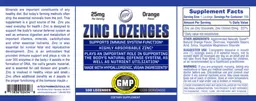 Zinc Lozenges 25 mg Orange Flavor