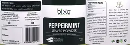 Label for Peppermint Leaves Powder