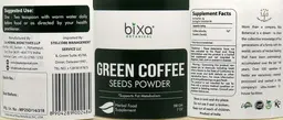 Label for Green Coffee Seeds Powder