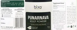 Label for Punarnava Root Powder