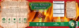 Label for Elite Green Protein