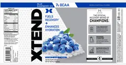 Label for XTEND Blue Raspberry Ice