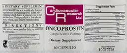 Label for Oncoprostin Cytoprotective Formula