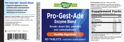 Label for Pro-Gest-Ade Enzyme Blend