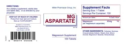 Label for Mg Aspartate