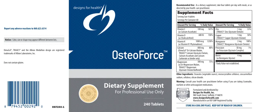 Label for OsteoForce
