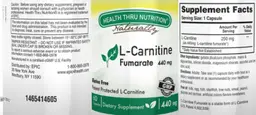 Label for L-Carnitine Fumarate 440 mg