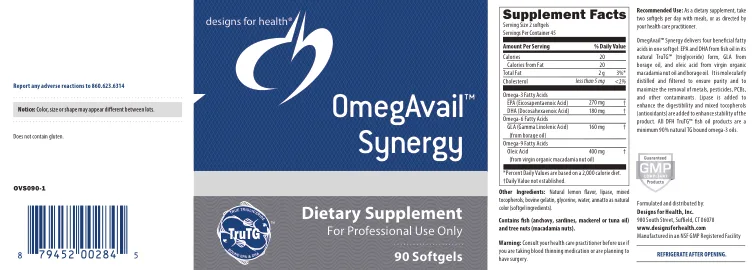 Label for OmegAvail Synergy