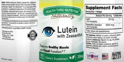 Label for Lutein with Zeaxanthin 20 mg