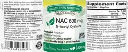 Label for NAC 600 mg