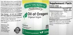 Label for Oil of Oregano 150 mg