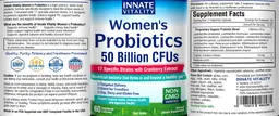 Label for Women's Probiotics 50 Billion CFUs