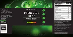 Label for Precision BCAA Gummy Worm
