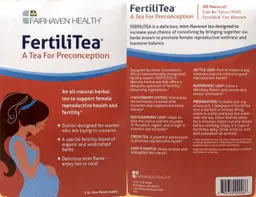 Label for FertiliTea Delicious Mint Flavor