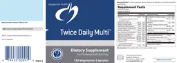 Label for Twice Daily Multi