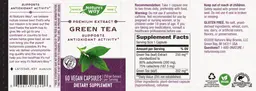 Label for Green Tea 250 mg