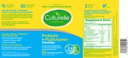 Label for Probiotic + Multivitamin Gummies Mixed Berry