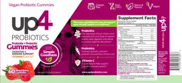 Label for Probiotic + Prebiotic Gummies Mixed Berry