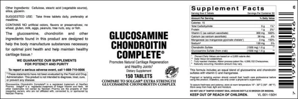 Label for Glucosamine Chondroitin Complete