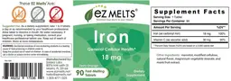 Label for Iron 18 mg Zesty Orange