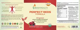 Label for Perfect Reds Formula Delicious Wild Berry Flavor