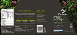 Label for Elite Activated Peptide Protein Creamy Vanilla Bean