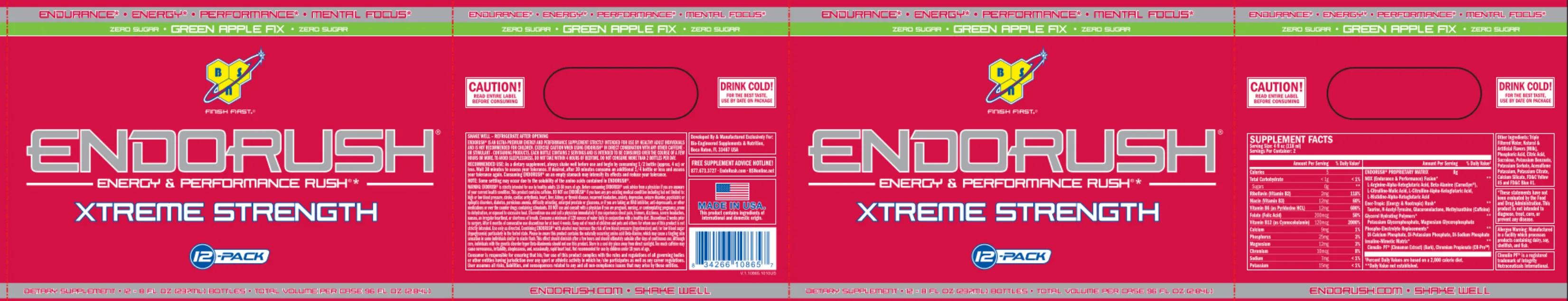 Label for Endorush Green Apple Fix
