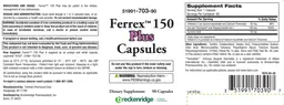 Label for Ferrex 150 Plus Capsules