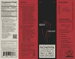 Label for Goji Cacao