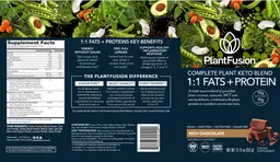 Label for 1:1 Fats + Protein Rich Chocolate
