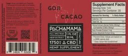 Label for Goji Cacao