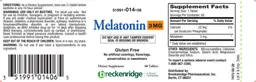 Label for Melatonin 3 mg