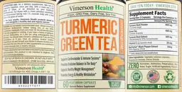 Label for Turmeric Green Tea