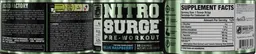 Label for NitroSurge Pre-Workout Blue Raspberry
