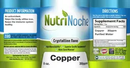 Label for Copper 30 PPM