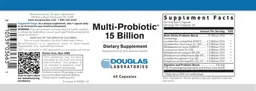 Label for Multi-Probiotic 15 Billion