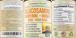 Label for Glucosamine Bioperine+Ginger+MSM+Kava Kava