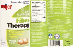Label for Fiber Therapy Orange Creme