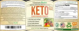 Label for KETO Go BHB Peach Mango Powder