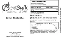Calcium Citrate (USA)