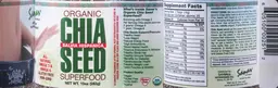 Label for Organic Chia Seed Superfood
