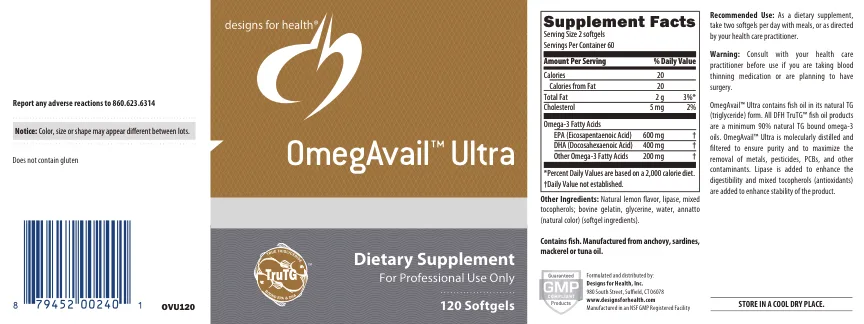 Label for OmegAvail Ultra