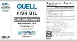 Label for Quell Fish Oil DHA Soft Chews Natural Lemon-Lime Flavor