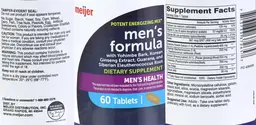 Label for Men's Formula