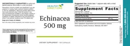 Label for Echinacea 500 mg