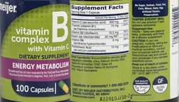 Label for Vitamin B Complex with Vitamin C
