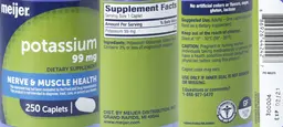 Label for Potassium 99 mg