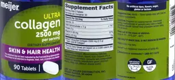 Label for Ultra Collagen 2500 mg